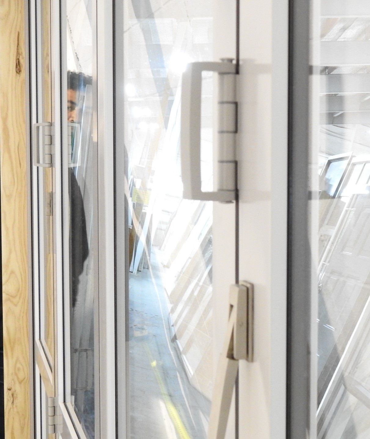 Silver Pearl Aluminium Bi-Fold Door - Double Glazed