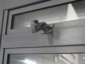 Denim Blue Aluminium Bi-Fold Door With Awning Windows