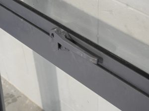 Denim Blue Aluminium Bi-Fold Door With Awning Windows
