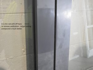 Denim Blue Aluminium Bi-Fold Door With Awning Windows