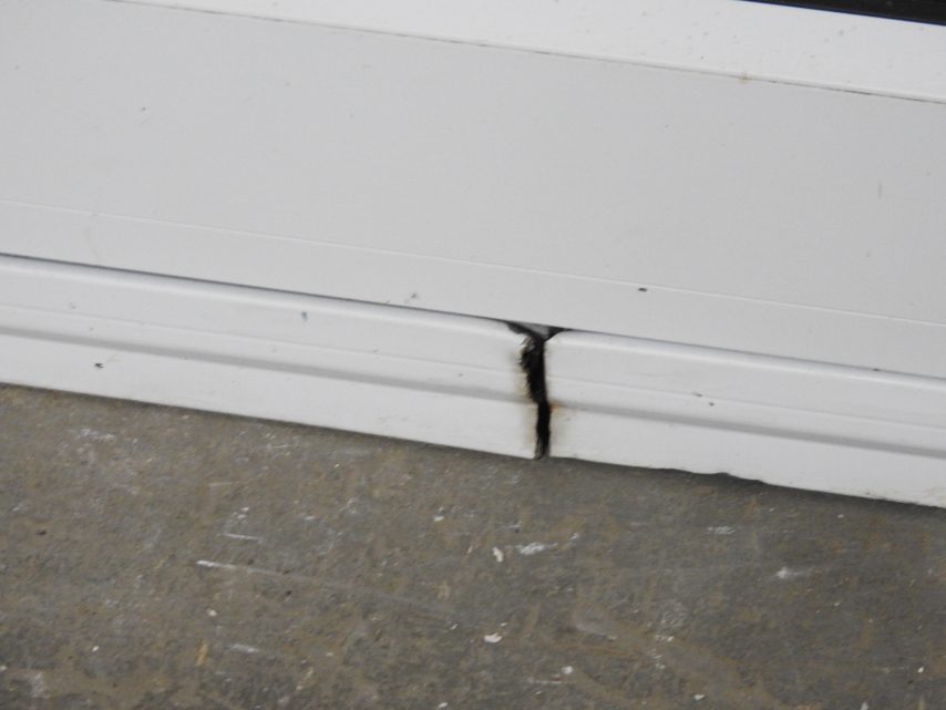 White Aluminium French Doors - Fault in Frame