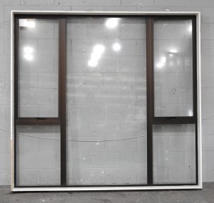 Large Bronze Aluminium Double Awning Window