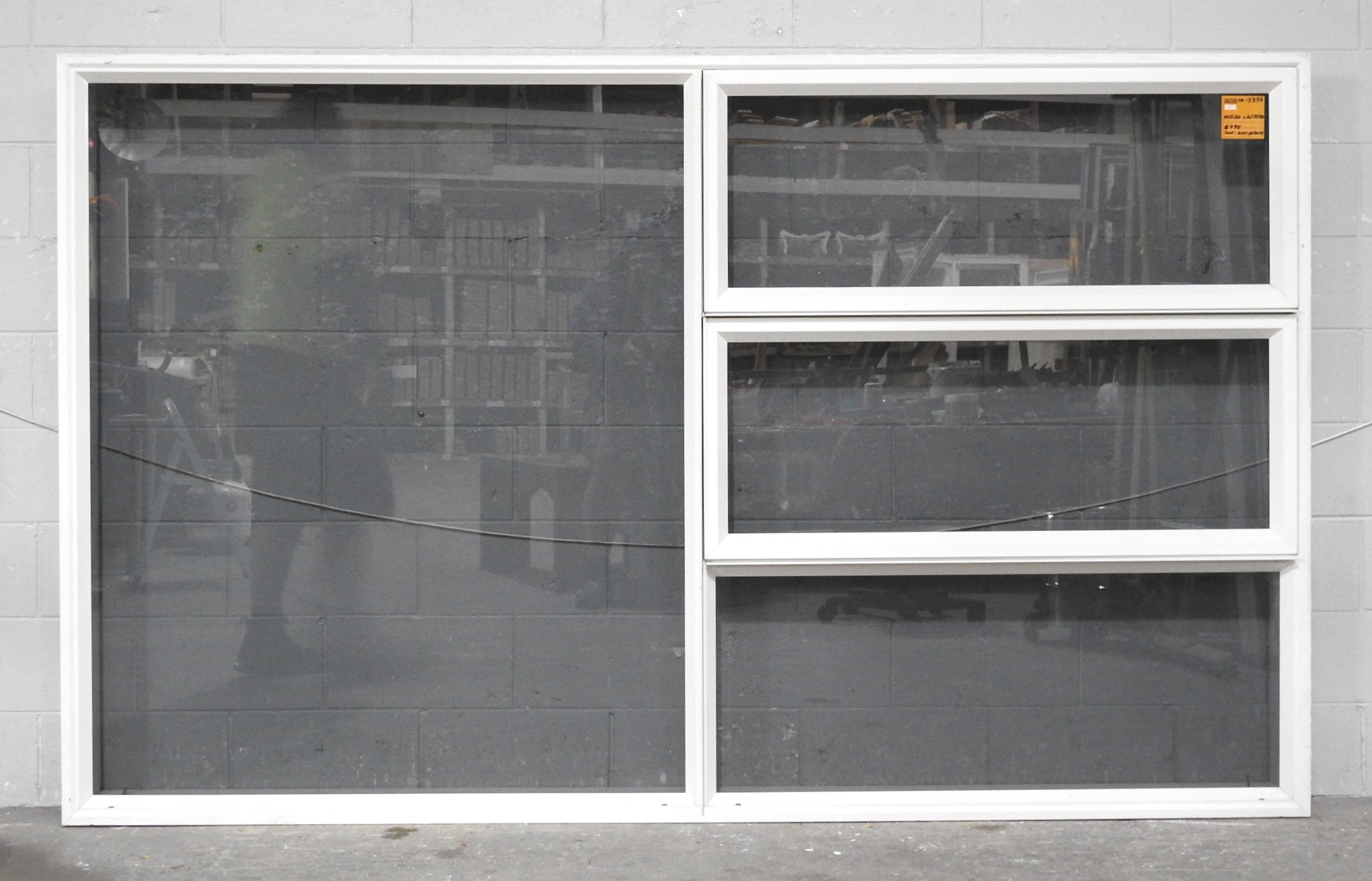 Large Off White Aluminium Double Awning Window