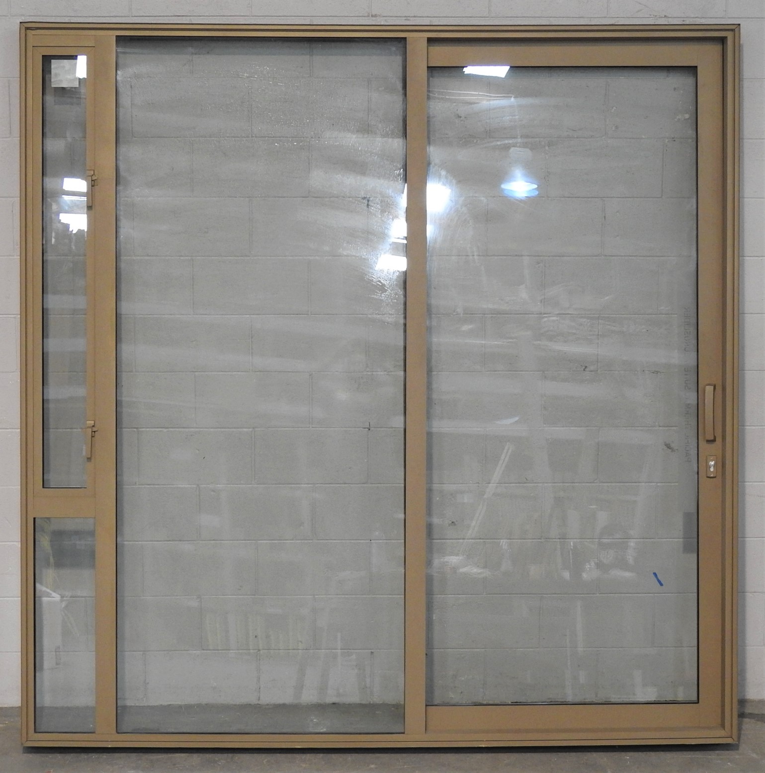 golden touch Aluminium double glazed sliding door - as new