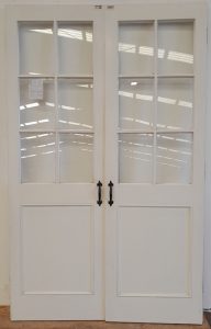 Colonial style unhung wooden French door