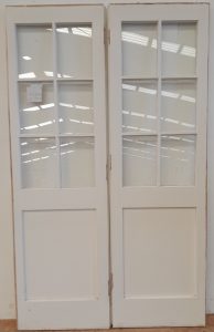 Colonial style wooden unhung French door