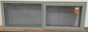 Mist green aluminium smartwood awning window