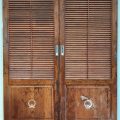 Cedar timber louvre sliding doors