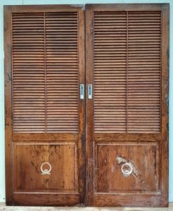 Cedar timber louvre sliding doors