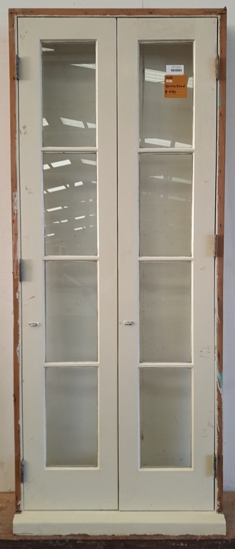 Wooden 4 panel Skinny French doors