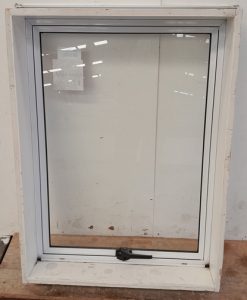White aluminium awning window