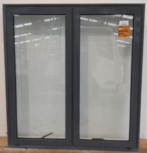 Denim blue double glazed twin awning window