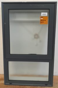 Denim blue double glazed aluminium awning window