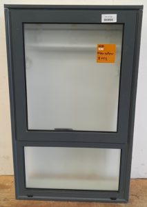 Denim blue double glazed aluminium awning window