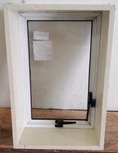 White aluminium awning window