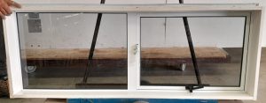 White aluminium awning window
