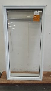 White aluminium fixed window