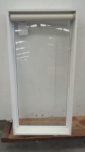White aluminium fixed window