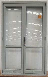 Mint green aluminium French doors