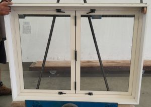 Cream bi-fold aluminium window