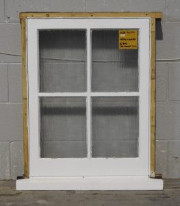 Colonial Style Wooden Single Awning 4-Light Window