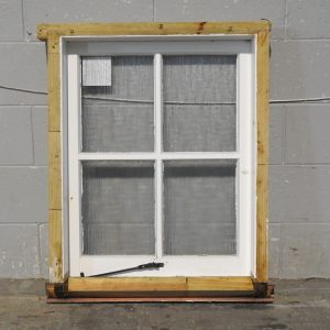 Colonial Style Wooden Single Awning 4-Light Window