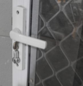 White Aluminium Entry Door With Sidelight