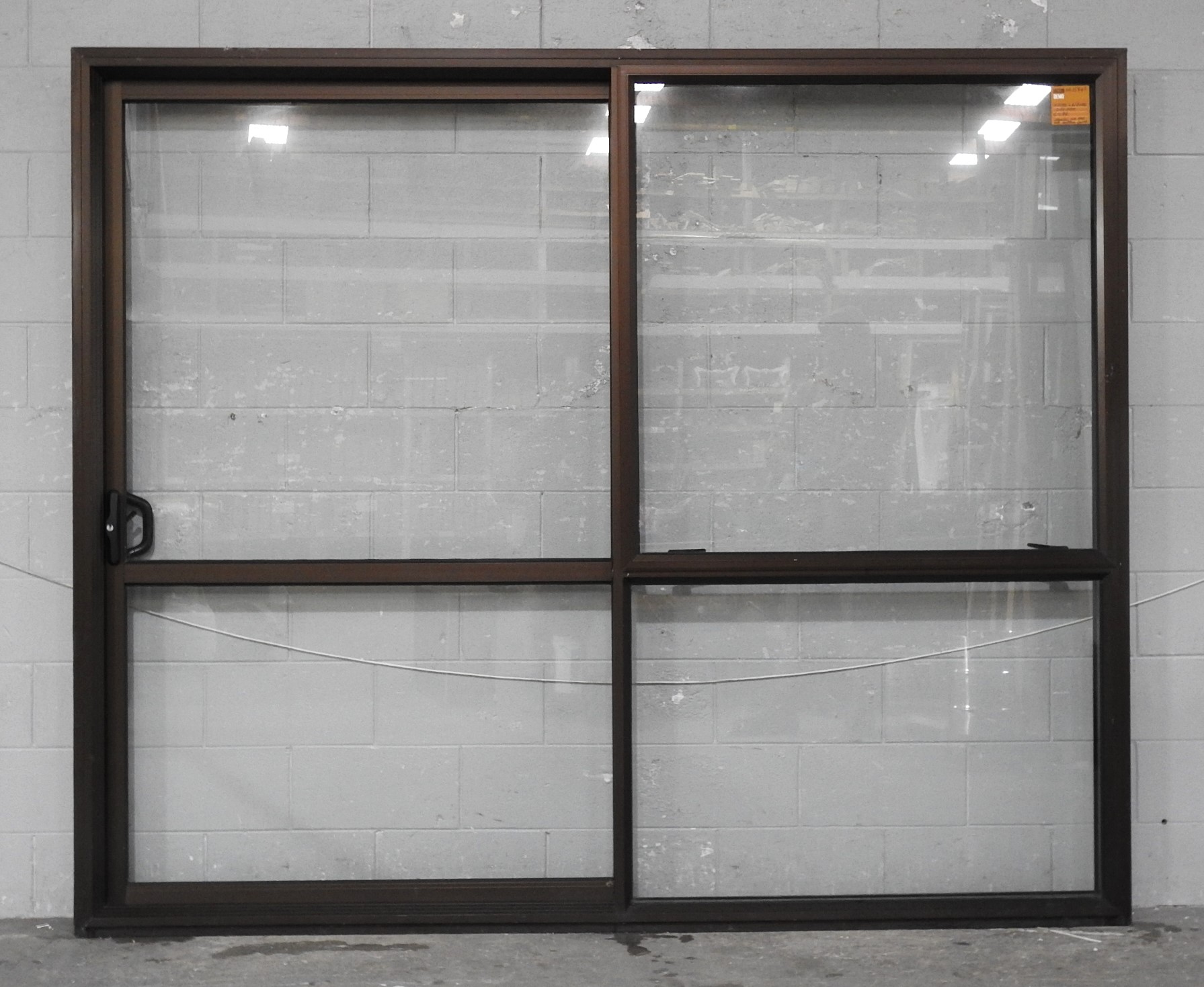 Bronze Aluminium Sliding Door - Opens Left To Right