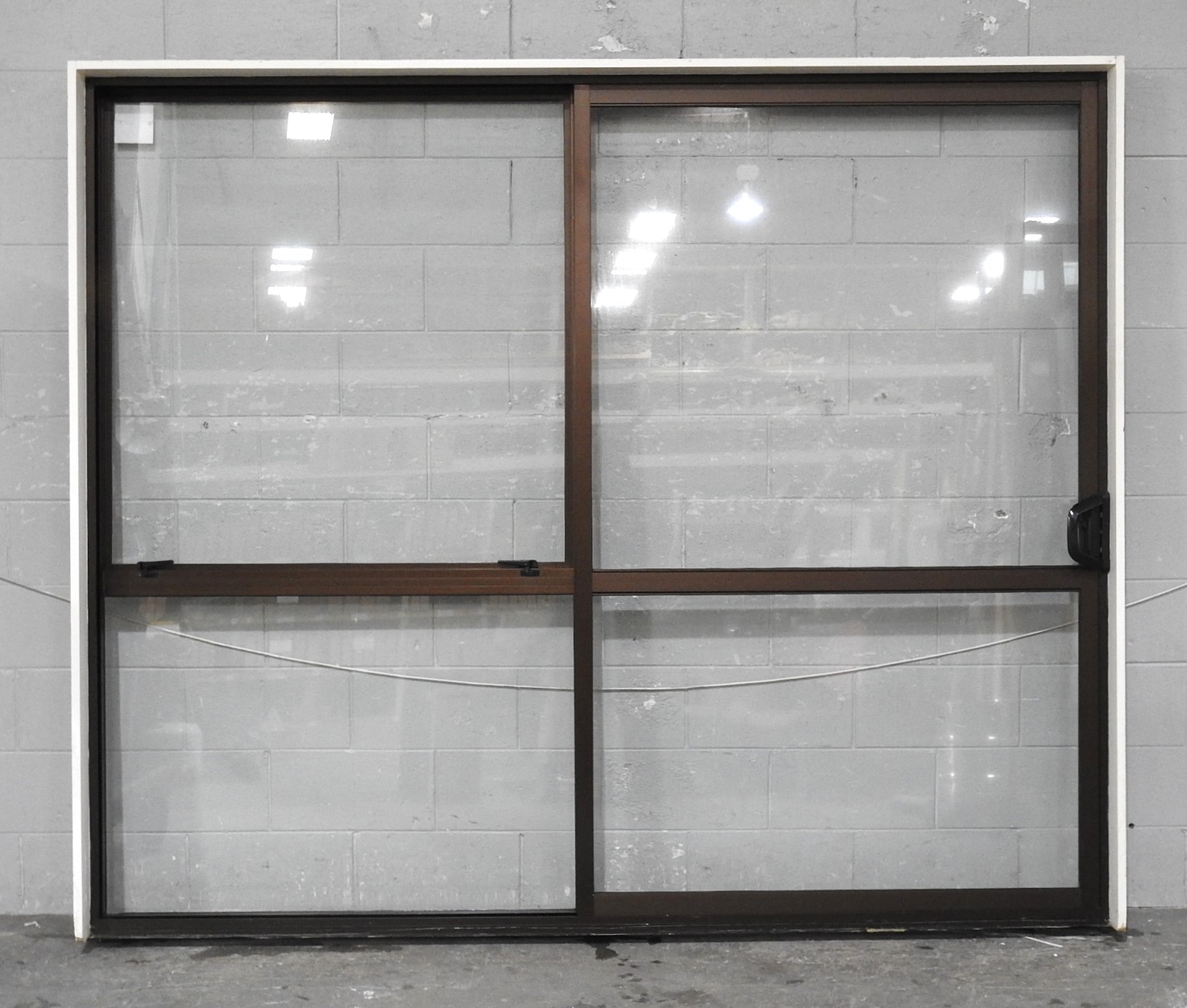 Bronze Aluminium Sliding Door - Opens Left To Right