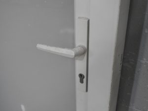 White Aluminium Entry Door With Pet Access-Way