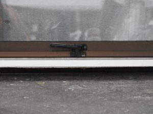 Bronze Aluminium Double Awning Window - Double Glazed
