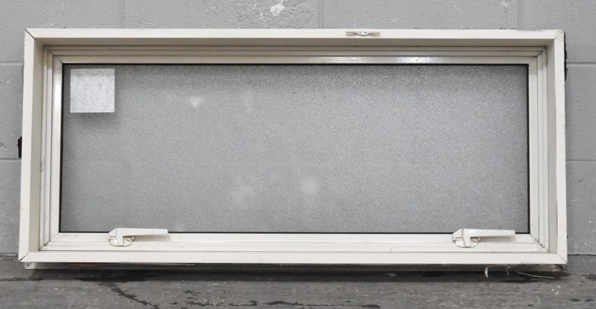 Off White Aluminium Single Awning Landscpe Window