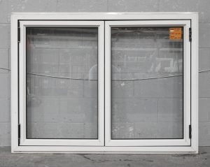 Off White Aluminium Bi-Fold Window - Opens Left To Right