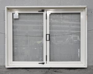 Off White Aluminium Bi-Fold Window - Opens Right To Left