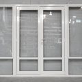Off White Aluminium French Doors With Sidelights