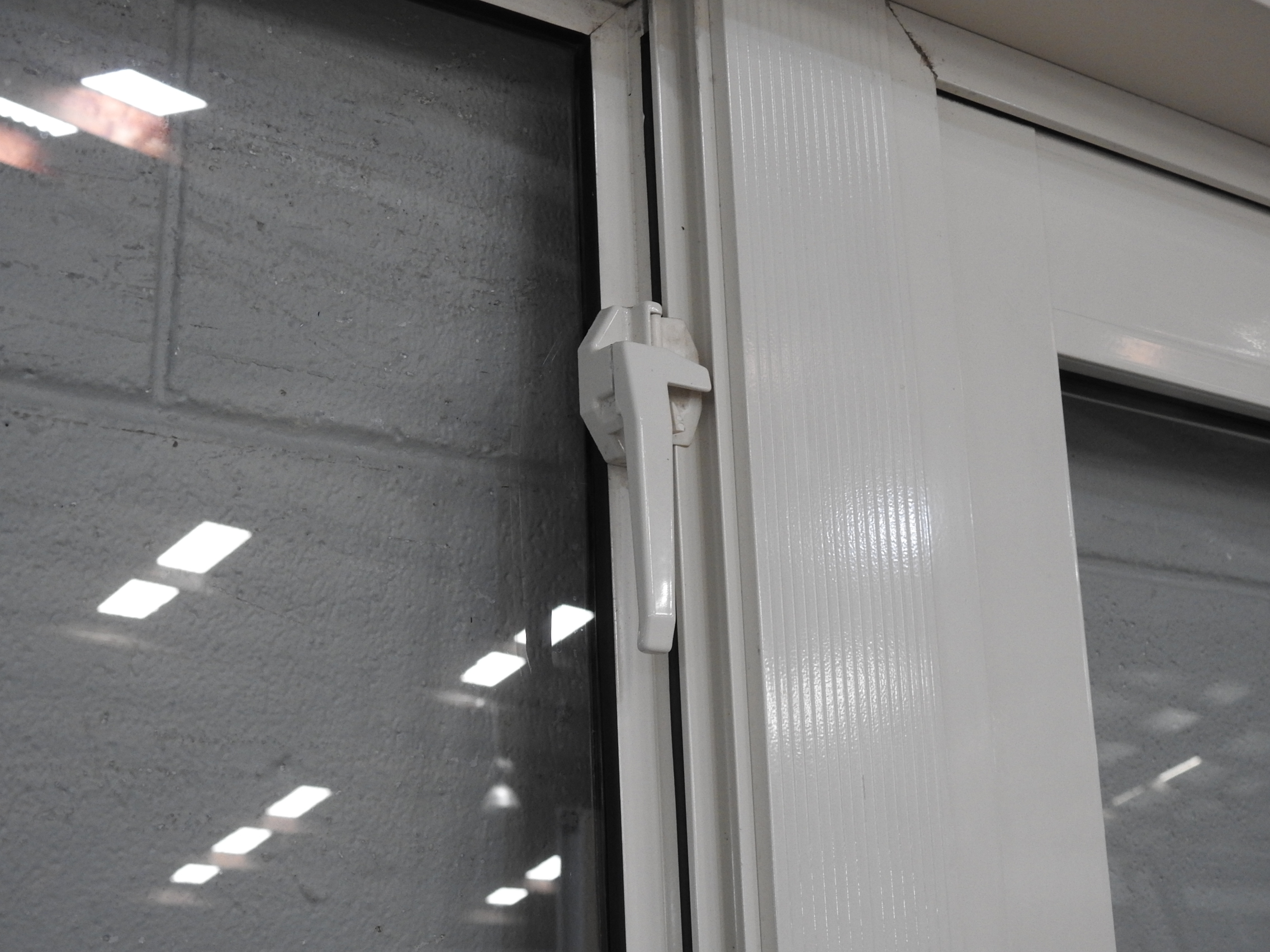 Off White Aluminium French Doors With Sidelights