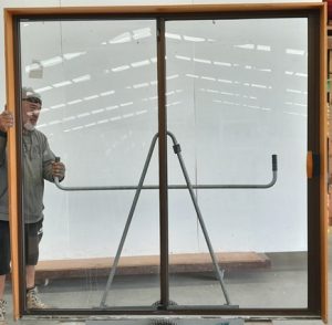 Bronze aluminium sliding door