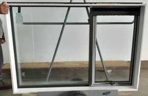 Karaka Green double glazed aluminium awning window