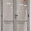 Mint green aluminium French doors