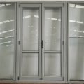 Mint green aluminium French doors
