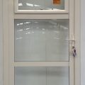 Off white aluminium door with window