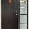 Karaka green aluminium cedar TG&V door