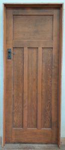 Wooden cedar bungalow door