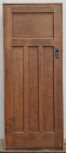 Wooden cedar bungalow door