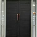 Mint green aluminium cedar door