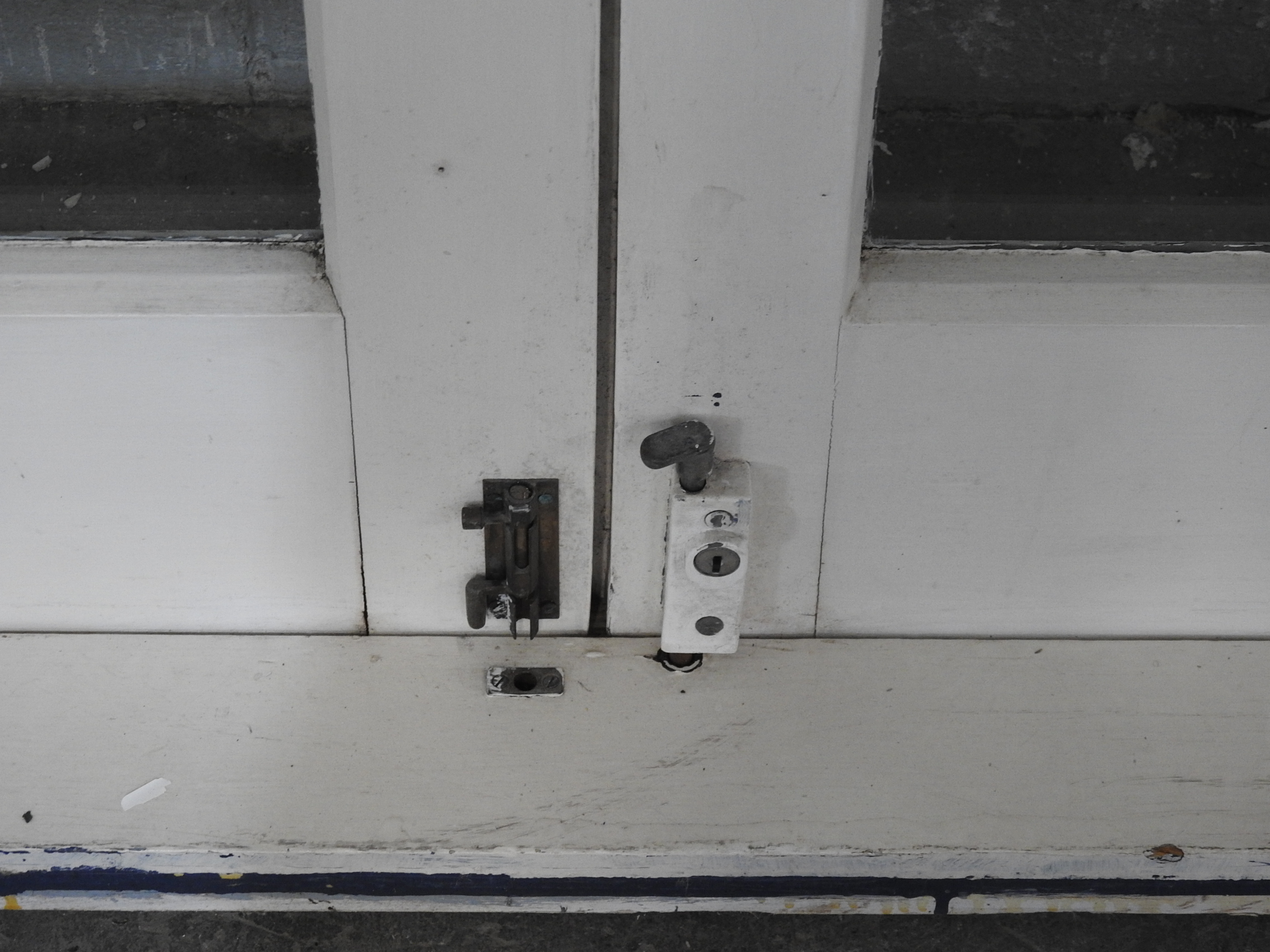 Wooden French 6-Light Doors Hung in Frame