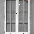 Wooden French 6-Light Doors Hung in Frame