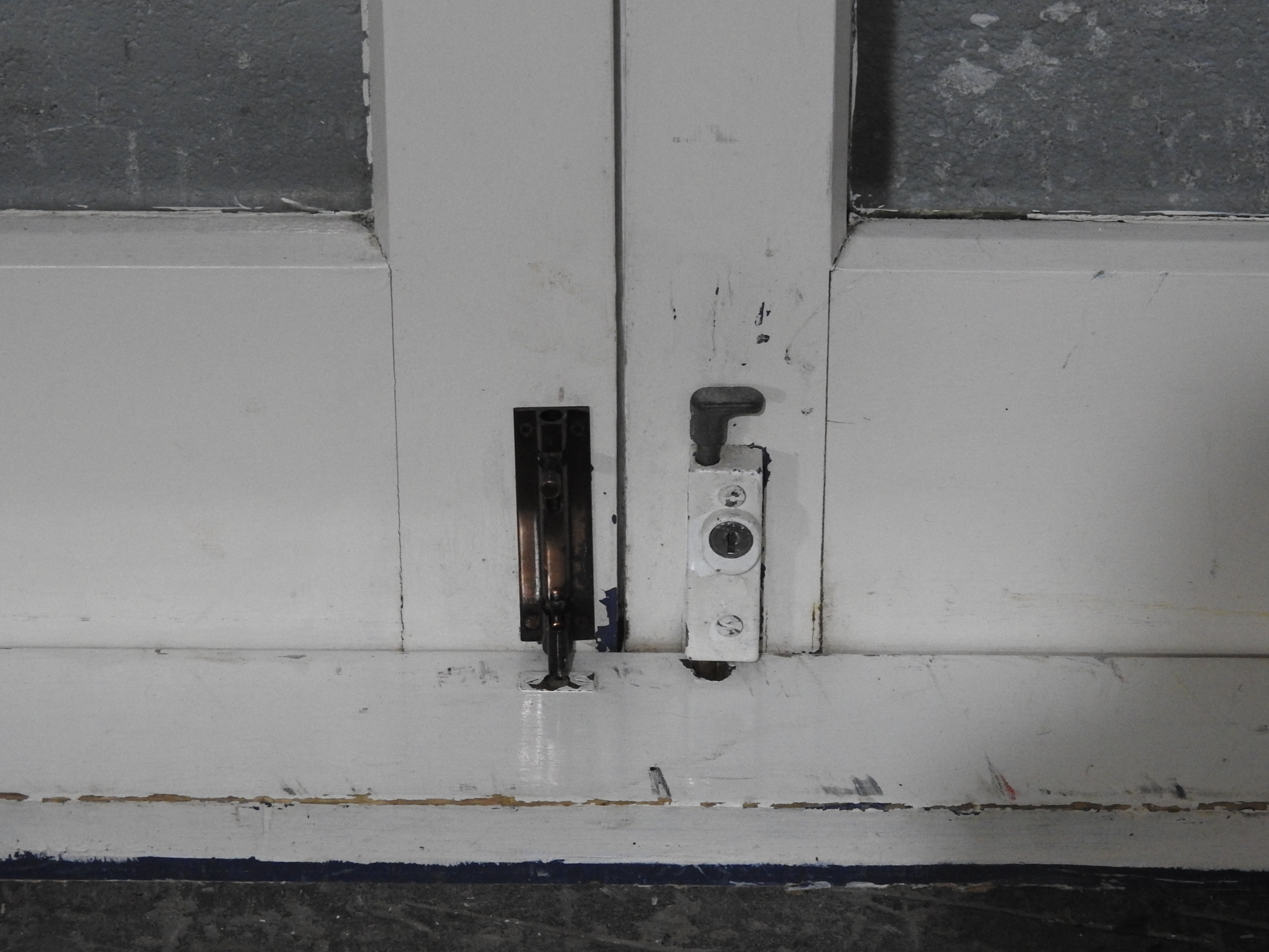 Wooden French 6-Light Doors Hung in Frame