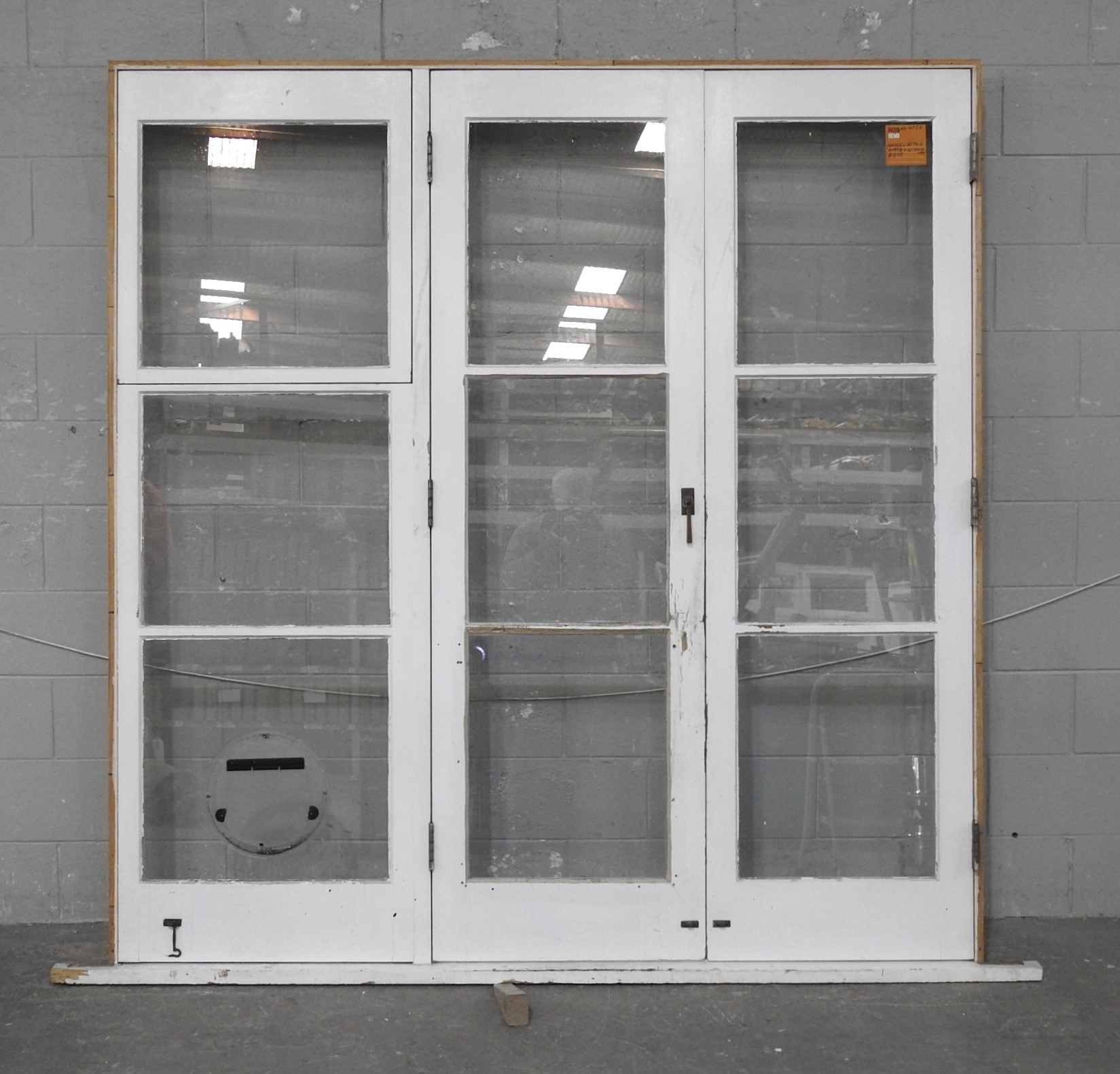 Wooden French Doors With Awning Window Sidelight