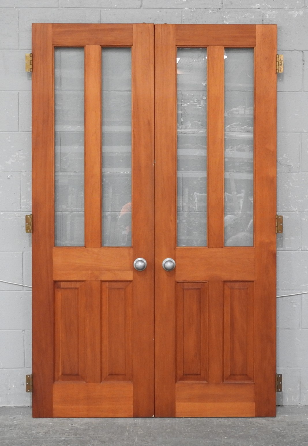 Wooden Villa Style Internal French Doors - Unhung